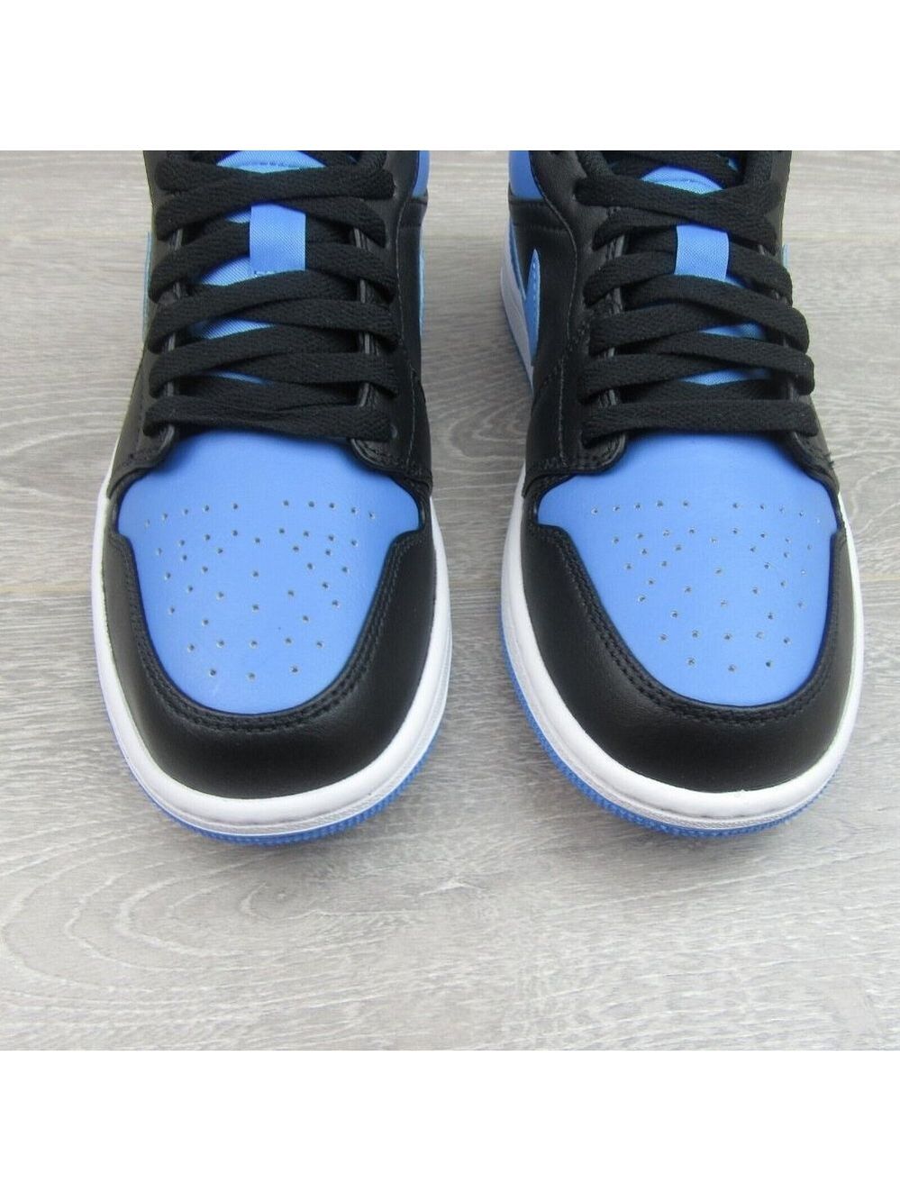 Air Jordan 1 Low University Blue Black Sneakers Mens Size 10.5 NEW - Picture 5 of 13